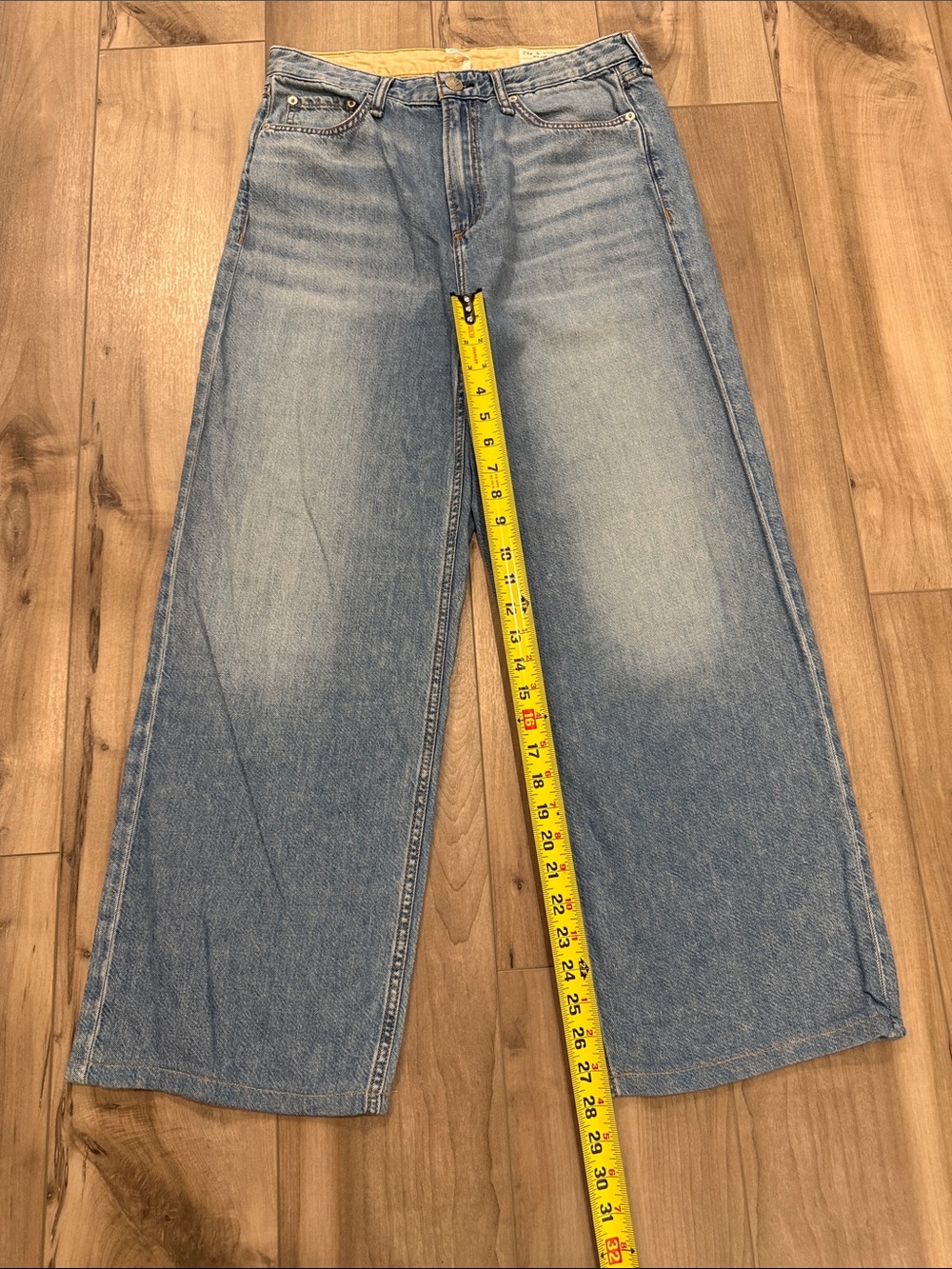 NEW rag & bone Logan Featherweight Wide Leg Jeans. Ultra Lightweight Edition 28 - Picture 6 of 11